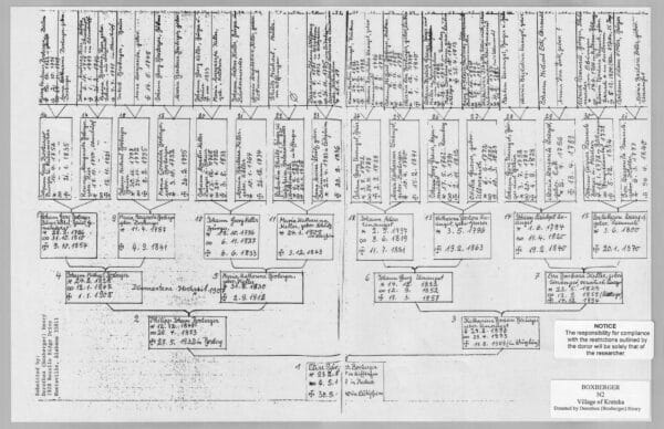 BRAUN chart (village of Moor)