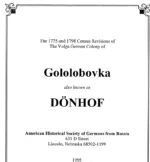 Dönhof/Doenhof/Donhof (Gololobovka) - 1775 Census & 1798 Census