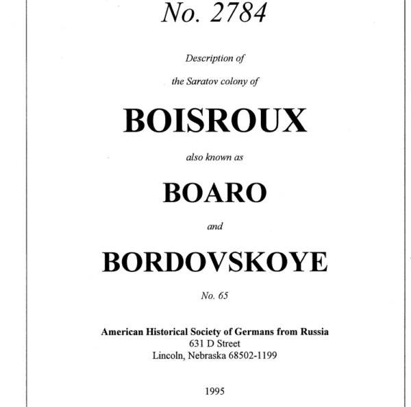 Boisroux, Boaro - 1798 Census