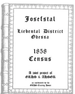 Josefstal 1858 Census