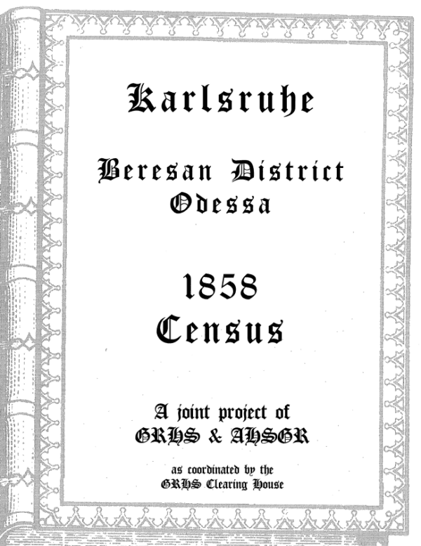 Karlsruhe 1858 Census