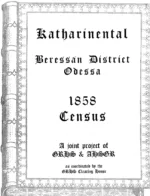 Katherinental 1858 Census