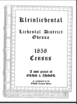 Kleinliebental 1858 Census