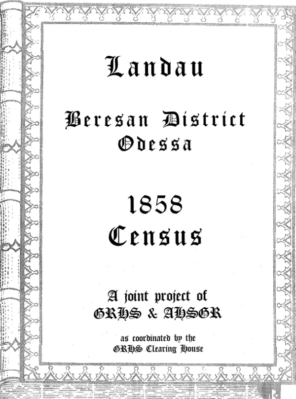 Landau 1858 Census