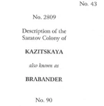 Brabander (Kazitskaya) - 1798 Census