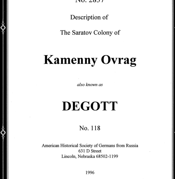 Degott (Kameni Ovrag) - 1798 Census