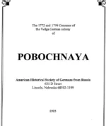 Pobochnaya - 1772 Census & 1798 Census