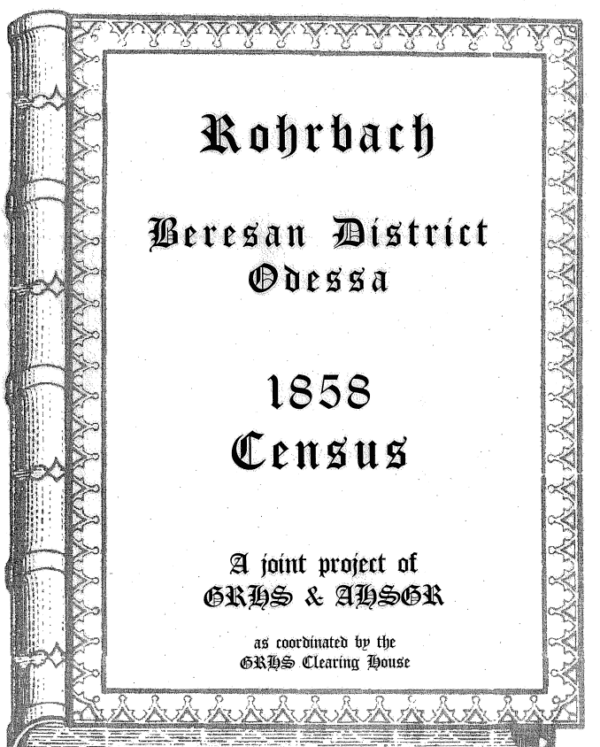 Rohrbach 1858 Census