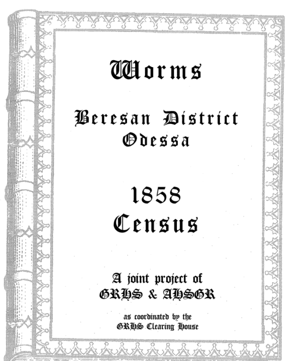 Worms 1858 Census