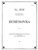 Semenovka - 1798 Census