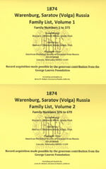 Warenburg Family List Volumes 1 & 2 (1874)