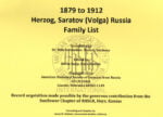 Herzog Family List (1879-1912)