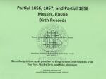Messer Birth Records (1856-1858)