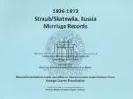 Straub Marriage Records (1826-1832)