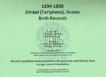 Dinkel (Tarlykova), Russia Birth Records (1834-1858)