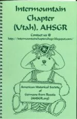 Intermountain Chapter (Utah) AHSGR Cookbook
