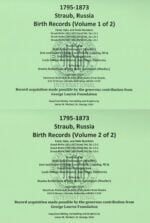 Straub Russia Birth Records 1&2 (1795-1873)