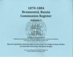 Brunnental, Russia Communion Register (1870-1884) Volume 2