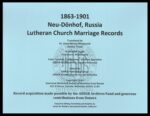 Neu Donhof, Russia Lutheran Church Marriage Records (1863-1901)