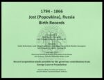 Jost, Russia Birth Records (1794-1866)