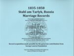 Stahl am Tarlyk Marriages (1835-1858)
