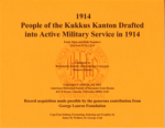 People of the Kukkus Kanton Drafted into Active Military Service in 1914