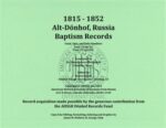 Alt-Dönhof, Russia Baptism Records 1815 - 1852