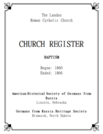 Landau Catholic Church Baptism Records (1860-1866)