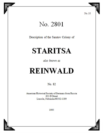 Reinwald - 1798 Census