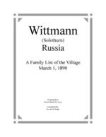 Wittmann (Solothurn) -1890 Family List