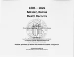 Messer Death Records (1805-1826)