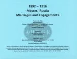 Messer, Russia Marriages and Engagements 1892 – 1916