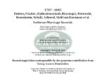 Enders, Fischer, Katharinenstadt, Krasnajar, Reinwald, Rosenheim, Schulz, Schwed, Stahl am Karaman et al. Lutheran Marriage Records 1787 - 1805