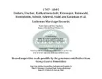 Enders, Fischer, Katharinenstadt, Krasnajar, Reinwald, Rosenheim, Schulz, Schwed, Stahl am Karaman et al. Lutheran Marriage Records 1787 - 1805