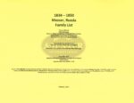 Messer, Russia Family List 1834-1850