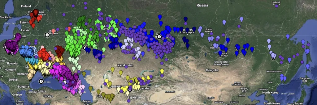 Map of German Villages