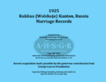 Kukkus Marriage Records 1925