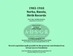 Norka Birth Records 1903-1910